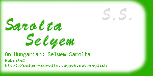 sarolta selyem business card